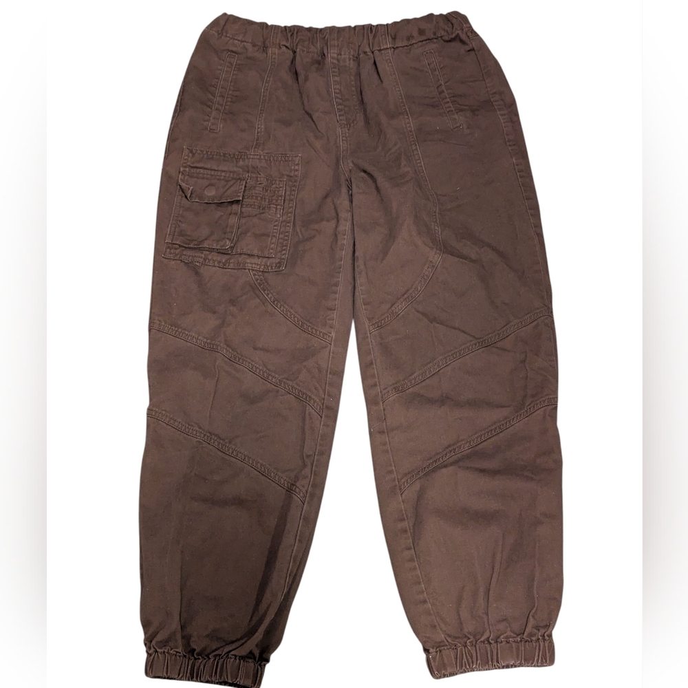 Forever 21 Brown Brown Cargo Jogger Utility Pocket Pants Size Large Cotton L